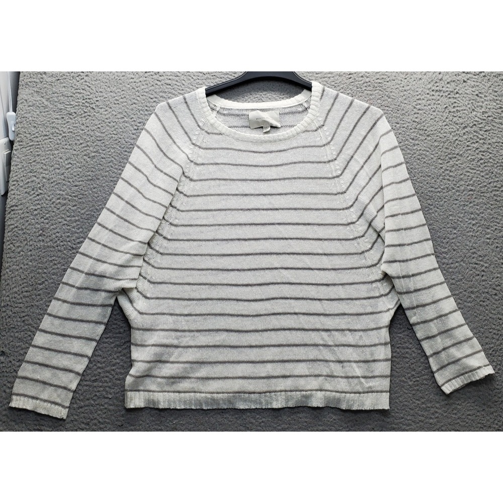 Brochu Walker Sweater Womens Medium Multi Striped Long Sleeve Crew Neck Pullover